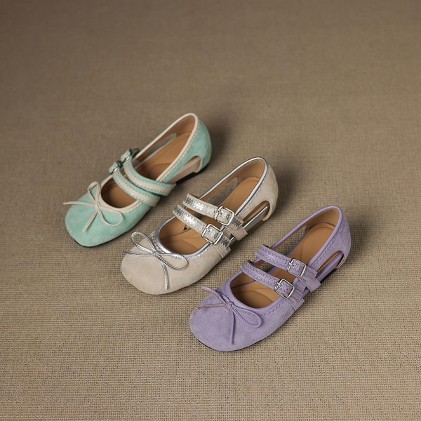 Retro Fairy High-Heeled Genuine Leather Mary Jane Shoes with Sweet Hollow Design - Artistic Deer and Nara Style