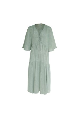 Retro Floral V-Neck Chiffon Dress for Women - Summer Loose Mid-Sleeve Flared Skirt, Vintage Style, Perfect for 90s and Y2K Fashion