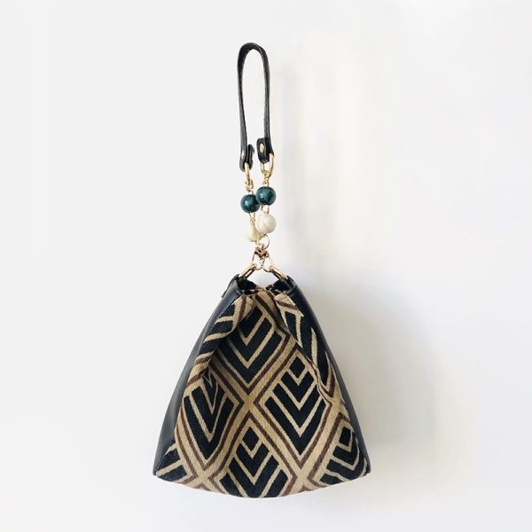 Retro Geometric Stripe Crossbody Handbag for Women - Unique Design, Versatile Spring/Summer Style