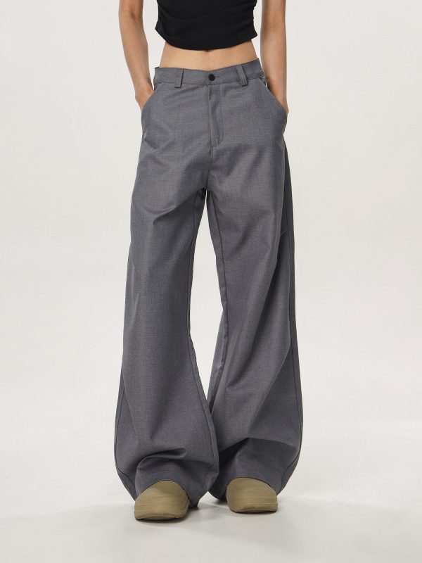 Retro High-End Casual Flared Wide-Leg Pants for Men and Women - Straight-Leg Loose Fit, 90s American Style
