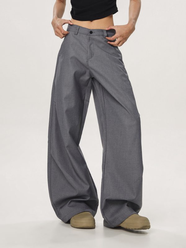 Retro High-End Casual Flared Wide-Leg Pants for Men and Women - Straight-Leg Loose Fit, 90s American Style