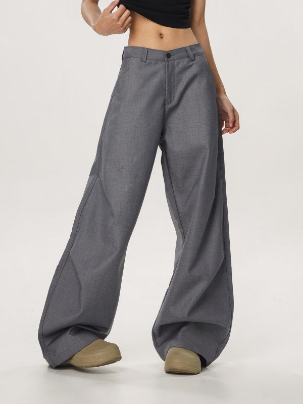 Retro High-End Casual Flared Wide-Leg Pants for Men and Women - Straight-Leg Loose Fit, 90s American Style