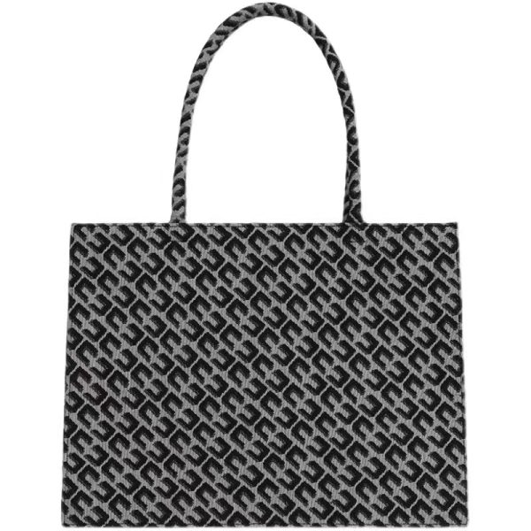 Retro Jacquard Tote Bag for Women - Large Capacity Canvas Shoulder Bag for Commuting - Trendy 2022 Niche Style