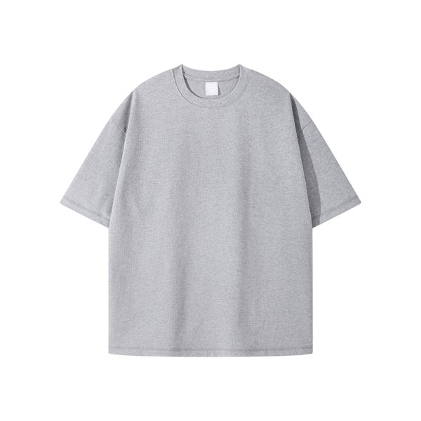 Retro Japanese Style Heavyweight 385g Cotton Short-Sleeve T-Shirt for Men - Versatile Loose Fit Tee
