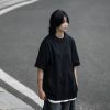 Retro Japanese Style Heavyweight 385g Cotton Short-Sleeve T-Shirt for Men - Versatile Loose Fit Tee