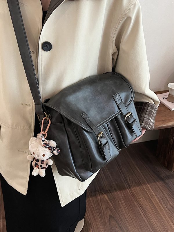 Retro Large-Capacity Crossbody Bag - Versatile Commuter Travel Shoulder Bag for Spring 2025
