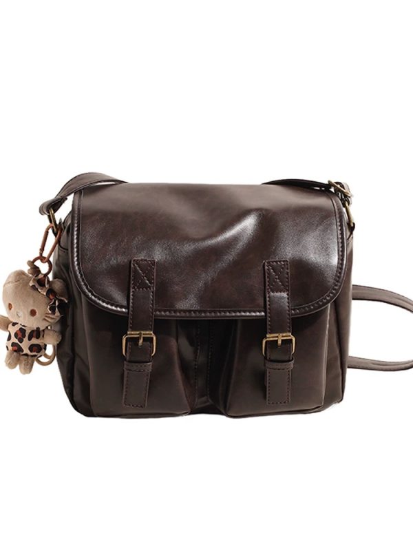 Retro Large-Capacity Crossbody Bag - Versatile Commuter Travel Shoulder Bag for Spring 2025