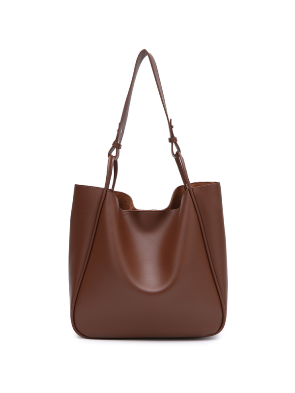 Retro æ¸¯é£Ž Large Capacity Shoulder Tote Bag for Women - Chic Commuting Underarm Design