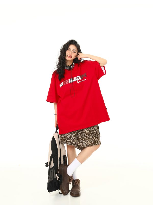 Retro Leopard Print Cargo Shorts for Men and Women - Loose Wide-Leg Style with Multiple Pockets, Trendy Streetwear