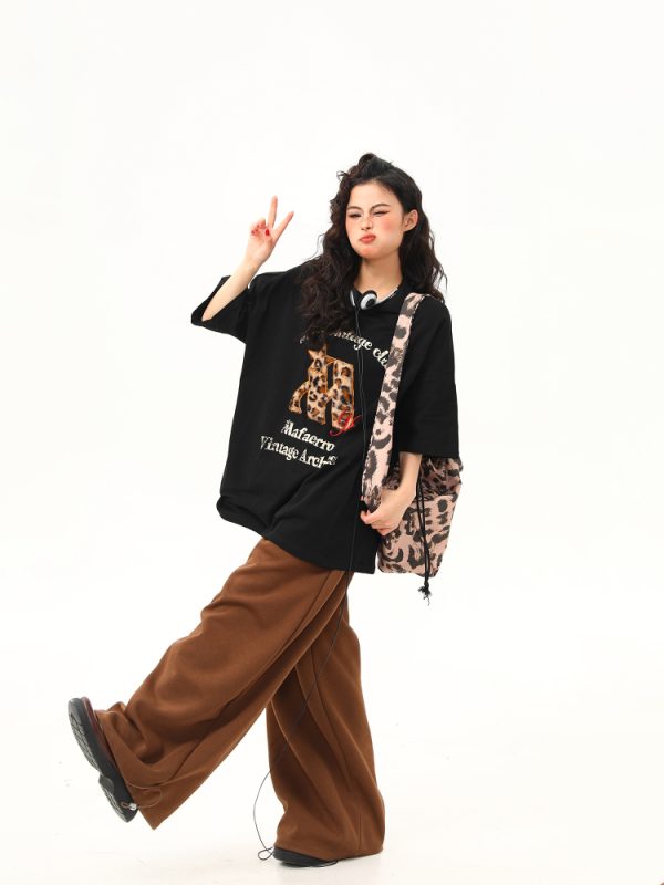 Retro Letter Patch Embroidered Short-Sleeve T-Shirt for Women - Trendy Casual Summer Top, Loose Fit, American Vintage Style