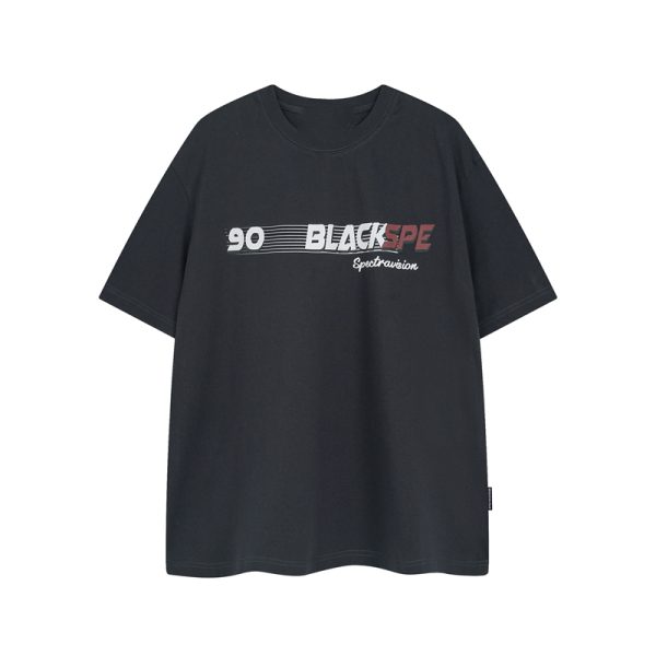 Retro Letter Print Short Sleeve T-Shirt for Men and Women - Trendy Loose Fit Red Tee for Summer - American Style