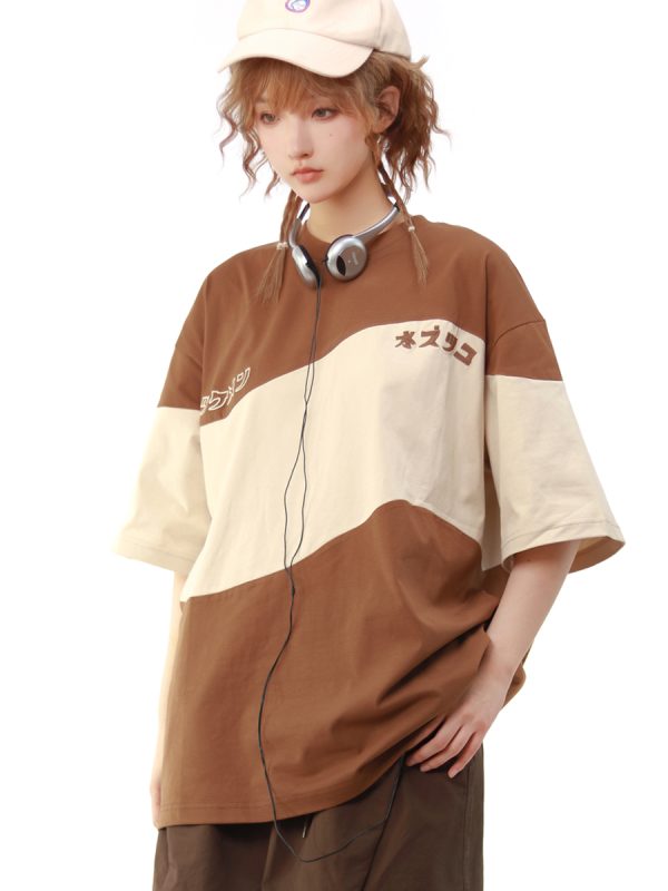 Retro Loose-Fit Casual Men's T-Shirt with Short Sleeves - Japanese Style Summer Top for Couples