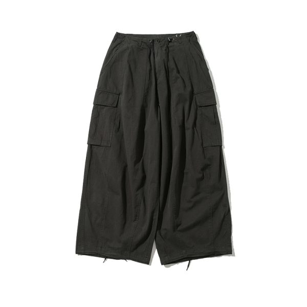 Retro Loose Multi-Pocket Wide-Leg Casual Pants for Men - Trendy 90s Inspired Straight-Leg Work Trousers