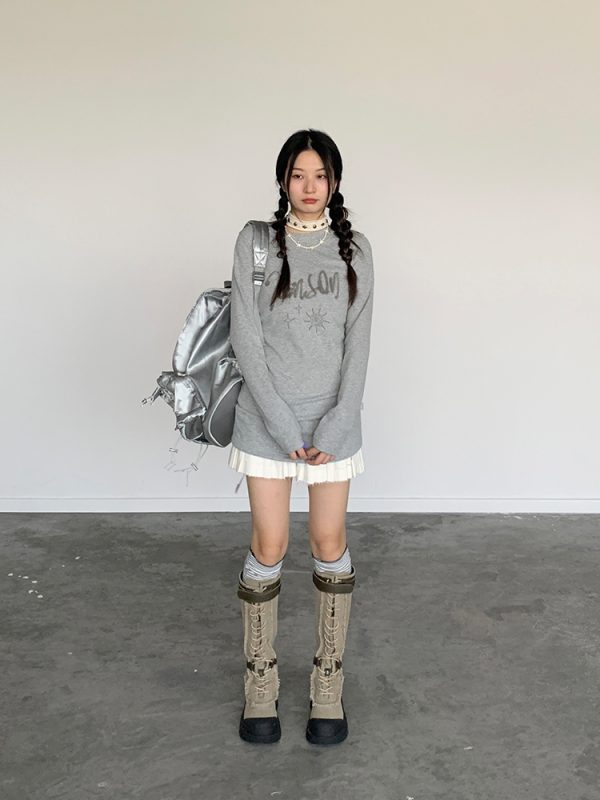 Retro Metal Decorative Slim-Fit Multi-Color Hooded Dress for 90s Inspired Style