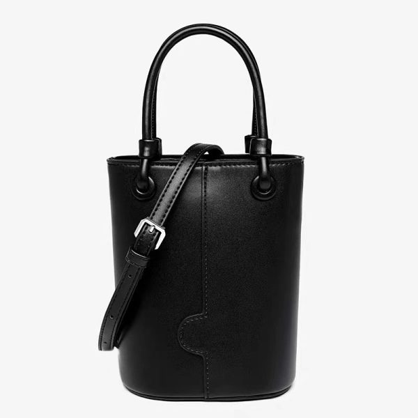 Retro Small-Volume Bucket Bag for Autumn/Winter - Versatile Shoulder & Crossbody Design with Enhanced Texture
