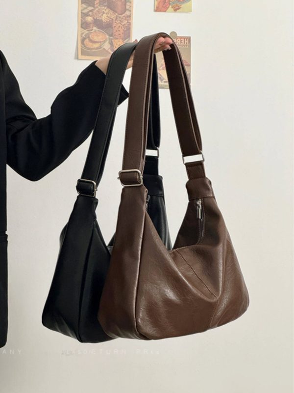 Retro Soft Leather Crossbody Bag for Women - 2025 New Model, Large Capacity Versatile Shoulder Tote Bag