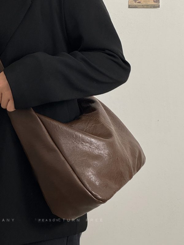 Retro Soft Leather Crossbody Bag for Women - 2025 New Model, Large Capacity Versatile Shoulder Tote Bag
