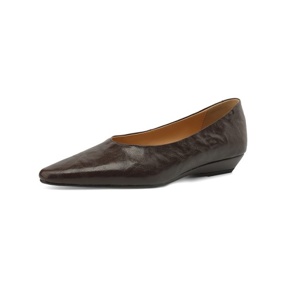 Retro Square-Toe Flats for Women - Soft Leather, Slip-On Comfort, Vintage-Inspired Grandma Shoes