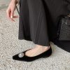 Retro Square Toe Genuine Leather Commuting Shoes for Women - Versatile Slimming Height-Increasing Design - Deer and Nara OL Style