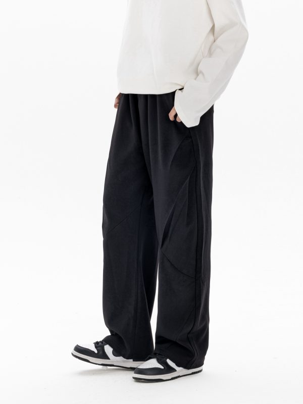 Retro Stylish Foldable Casual Pants for Men - Versatile Loose Fit Long Trousers for Autumn Winter Trend