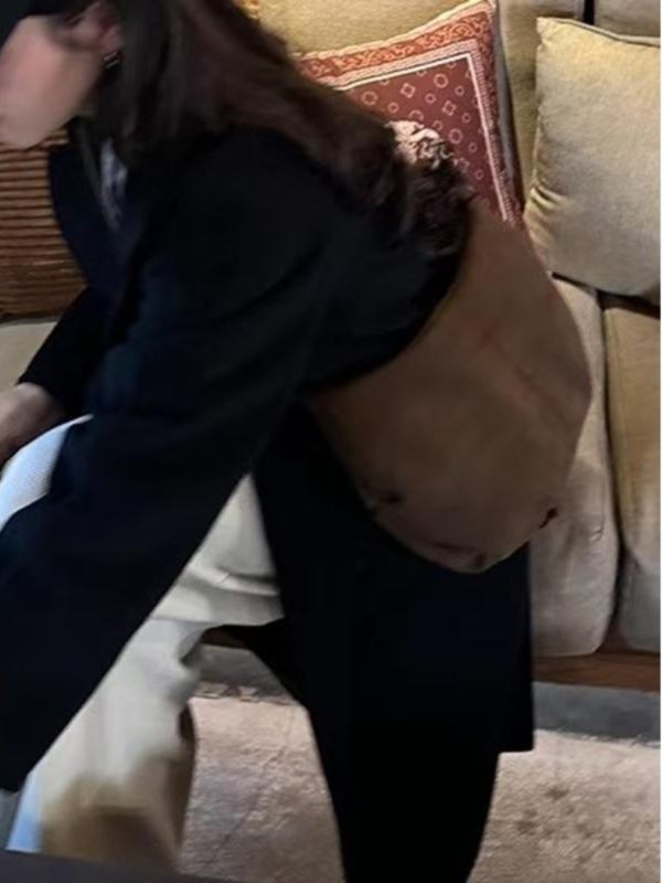 Retro Suede Tote Bag for Women - 2025 Autumn Winter Versatile Shoulder Dumpling Bag, Stylish Underarm Accessory