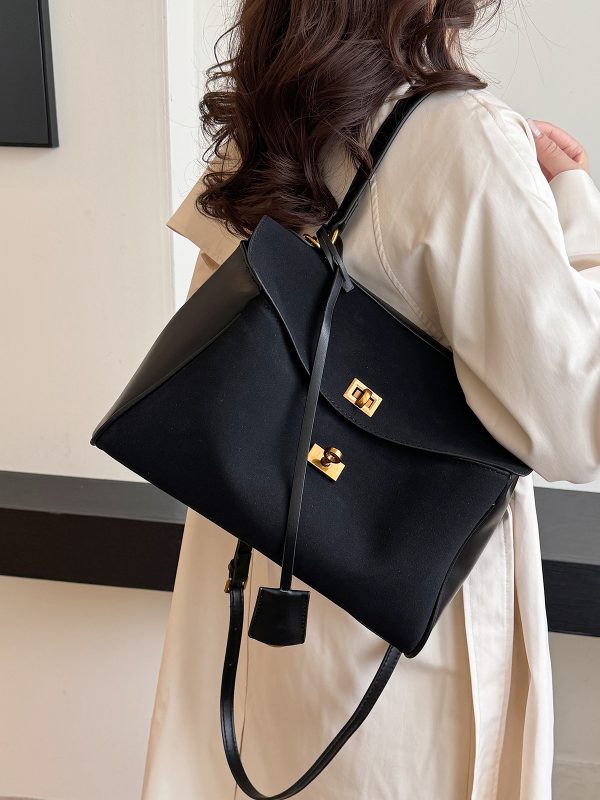 Retro Tote Bag for Women, Large Capacity Commuter Shoulder Bag, Sweet and Cool Travel Handbag, Stylish Everyday Tote
