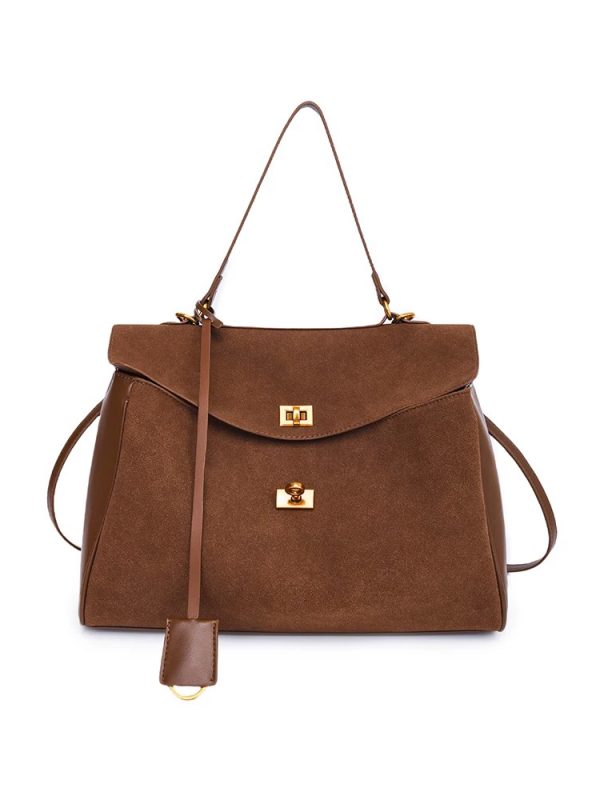 Retro Tote Bag for Women, Large Capacity Commuter Shoulder Bag, Sweet and Cool Travel Handbag, Stylish Everyday Tote