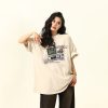 Retro TV Print Unisex Short-Sleeve T-Shirt - Vintage American Style Loose Fit Couple Tee