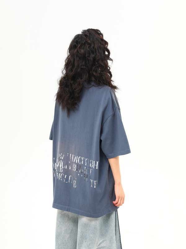 Retro Vintage Letter Print Short Sleeve T-Shirt for Women - Trendy American Style Summer Tee