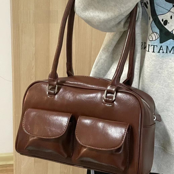 Retro Women's Underarm Bag 2024 - Trendy College Style Large Capacity Shoulder Tote Fashion Bag