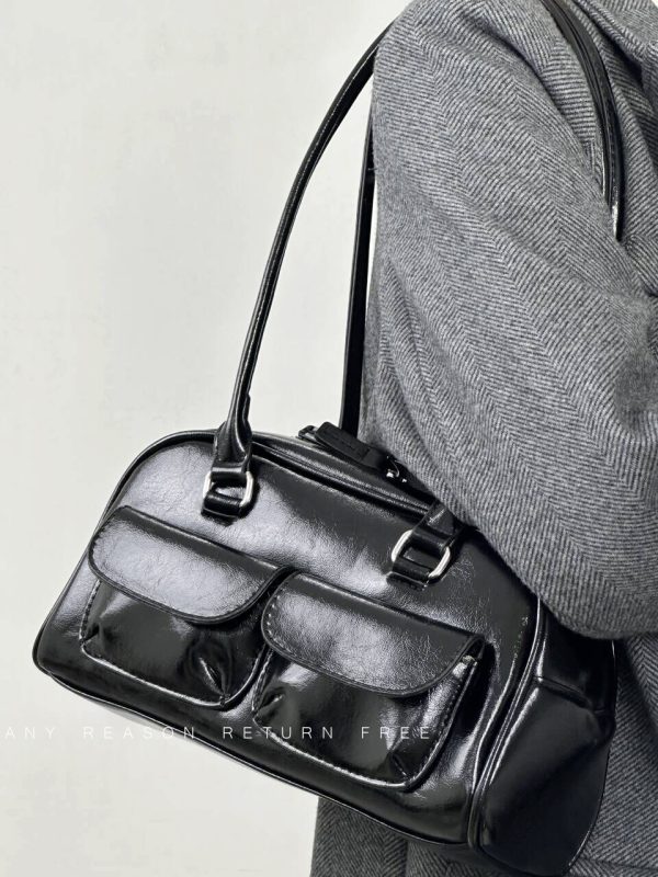 Retro Women's Underarm Bag 2024 - Trendy College Style Large Capacity Shoulder Tote Fashion Bag