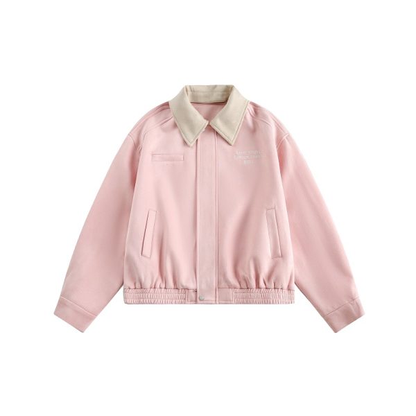 Reversible Suede Baseball Jacket for Couples - Spring 90s American Hip-Hop Embroidered Trendy Style