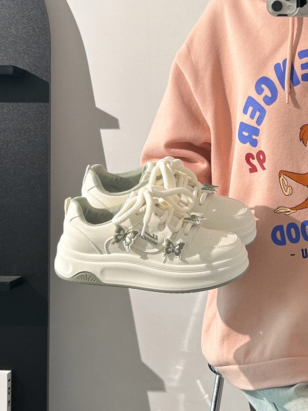 Sakura Pink Butterfly Sneakers for Women - 2025 Summer Euro Style Versatile Big Toe Shoes, Trendy & Hot Selling Footwear