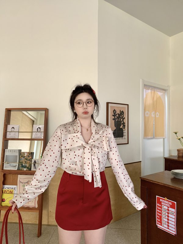 Satin A-Line Midi Skirt in Tipsy Cherry, Plus Size, Slimming Design for Summer, Cool and Casual, 90s Inspired Fashion