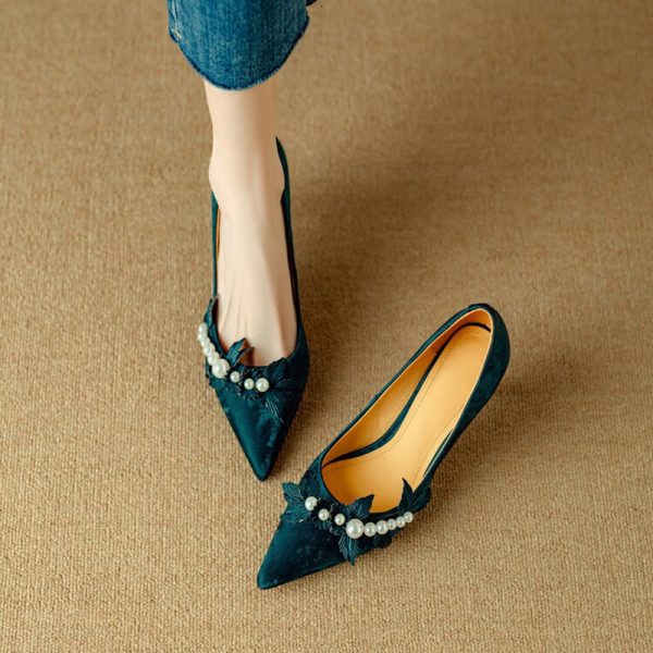 Satin Stiletto High Heels for Women - Italian Style Socialite Wedding Shoes, Shallow Mouth Design, High-End Fashion Footwear