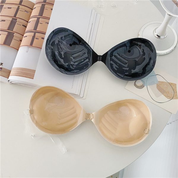 Seamless Anti-Slip Nipple Covers for Women - Thickened Strapless Bra for Summer Beach Vacation and Small Chest Gathering