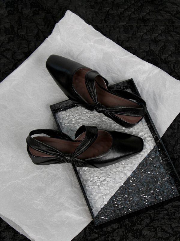 Sheepskin Silver Square-Toe Backless Sandals for Women - Chunky Heel, Two-Way Summer Slippers, Trendy Footwear