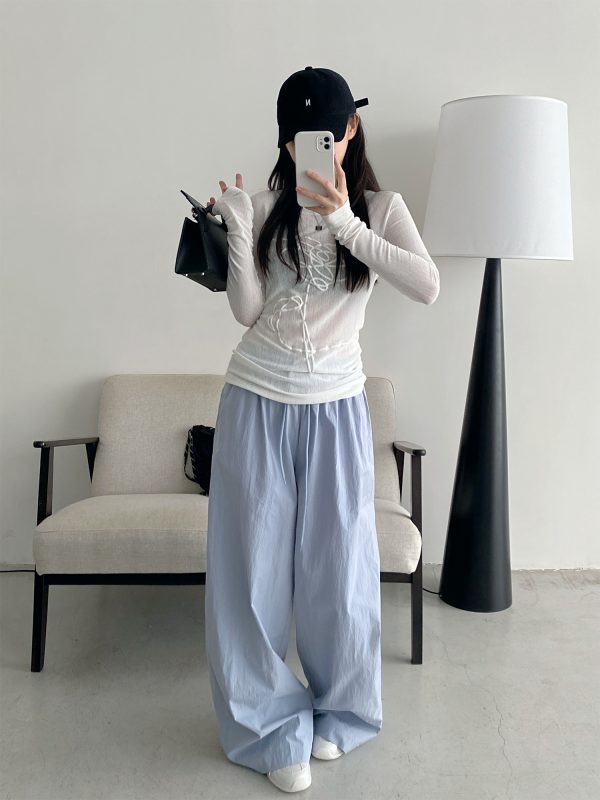 Sheer Long-Sleeve T-Shirt for Women, 3D Foam Printed Sun Grapefruit Design, Summer Versatile Slim-Fit Sun Protection Top