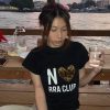 Short Sleeve Leopard Print Heart T-Shirt for Women - Slim Fit, High Stretch, Pure Cotton, Korean Style, 25SS Fashion