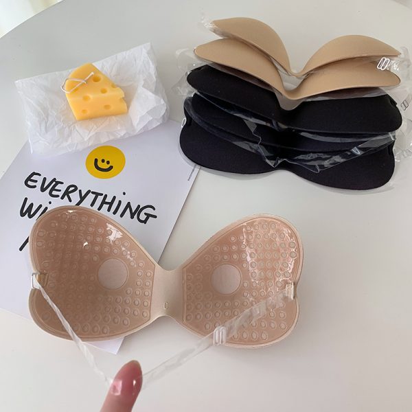 Silicone Invisible Bra for Small Breasts - Thickened Anti-Slip Stickers for Wedding Dresses, Seamless Backless Lingerie Support