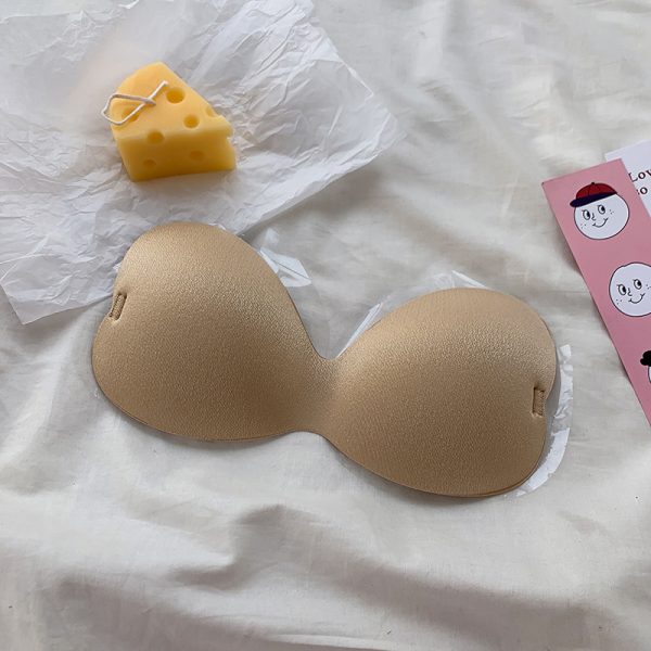 Silicone Invisible Bra for Small Breasts - Thickened Anti-Slip Stickers for Wedding Dresses, Seamless Backless Lingerie Support