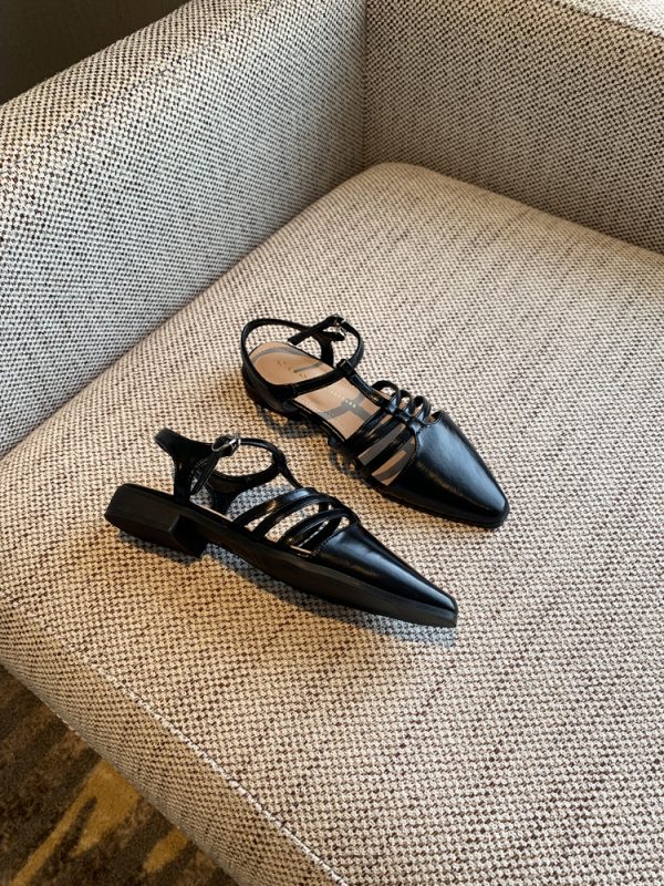 Silver Open-Toe Sandals for Women - Summer 2025 Retro Woven One-Strap Casual Low-Heel Roman Style Shoes