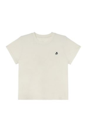 Simple Letter Embroidery Round Neck Short Sleeve T-shirt for Women - Elegant Versatile Summer Top 2025, Y2K Casual Fashion