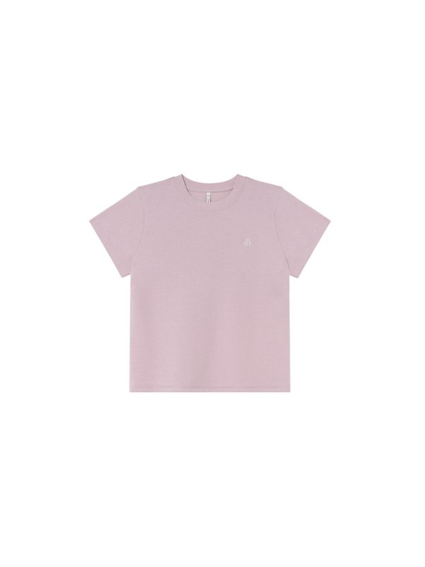 Simple Letter Embroidery Round Neck Short Sleeve T-shirt for Women - Elegant Versatile Summer Top 2025, Y2K Casual Fashion