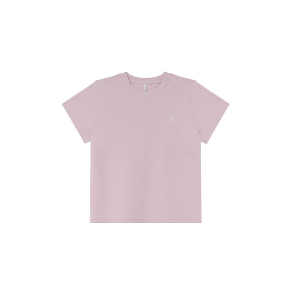 Simple Letter Embroidery Round Neck Short Sleeve T-shirt for Women - Elegant Versatile Summer Top 2025, Y2K Casual Fashion