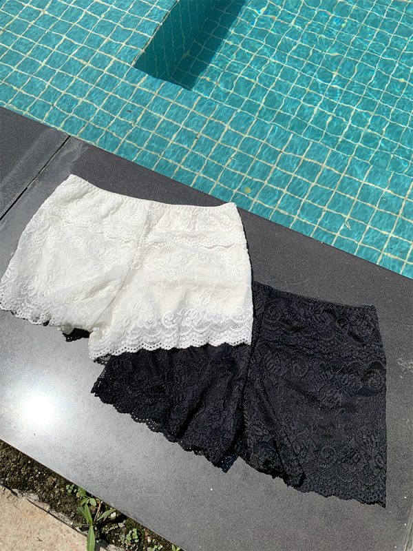 Skin-Friendly Elastic Lace Thin Shorts Leggings for Summer - Anti-Exposure, Comfortable, Perfect for Y2K and Casual Outfits