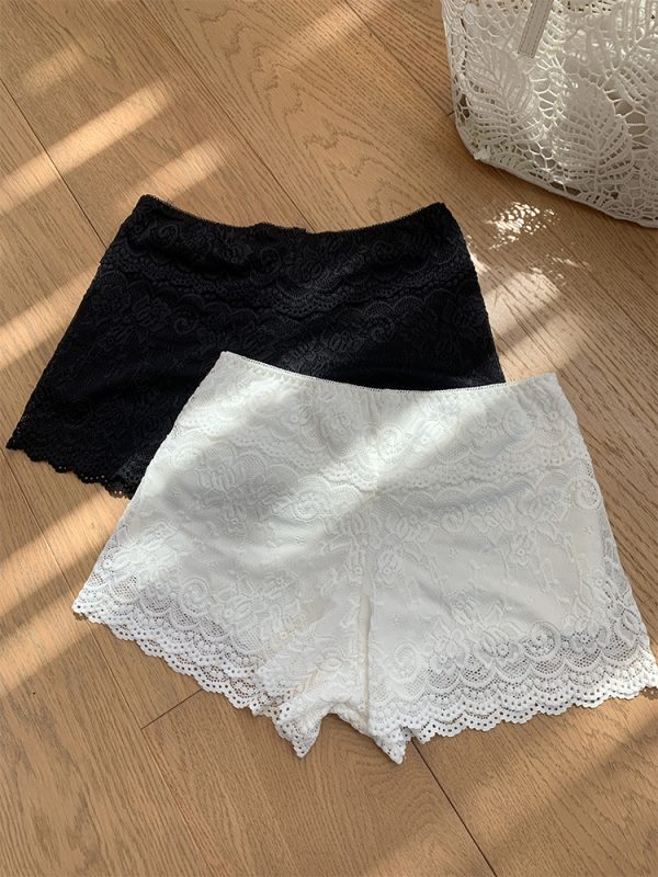 Skin-Friendly Elastic Lace Thin Shorts Leggings for Summer - Anti-Exposure, Comfortable, Perfect for Y2K and Casual Outfits