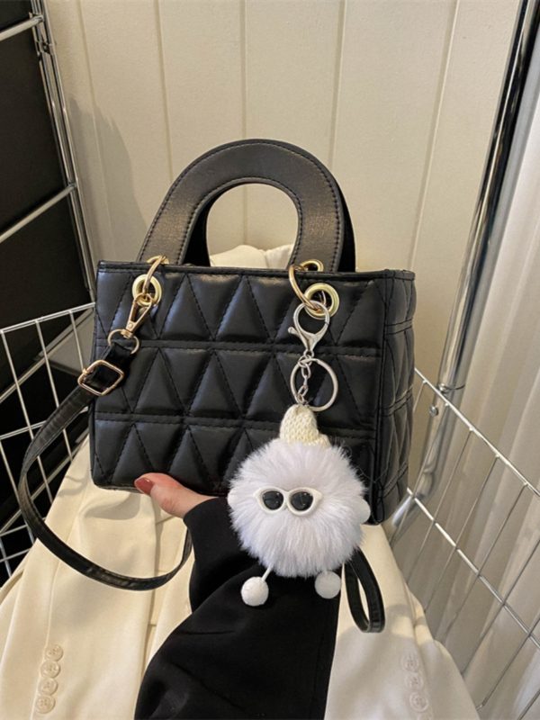 Small Diamond-Pattern Mini Bucket Bag for Women - Trendy Summer 2025 Crossbody Handbag for Commuting and Everyday Style