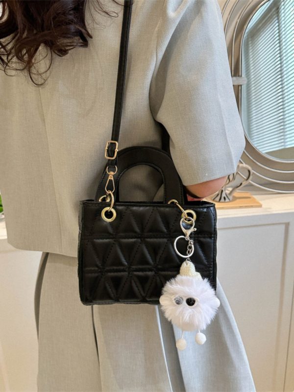 Small Diamond-Pattern Mini Bucket Bag for Women - Trendy Summer 2025 Crossbody Handbag for Commuting and Everyday Style