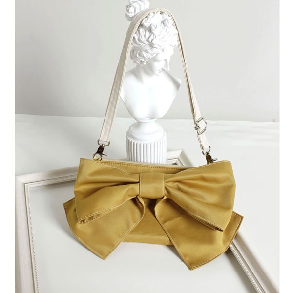 Soft Cute Bow Underarm Crossbody Bag for Women - Niche Spring/Summer Style, High-Quality Fashion Accessory